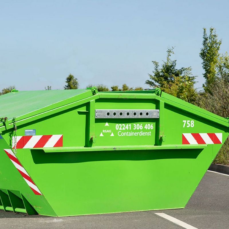 7 m³ Absetzcontainer mit geschlossenem Deckel